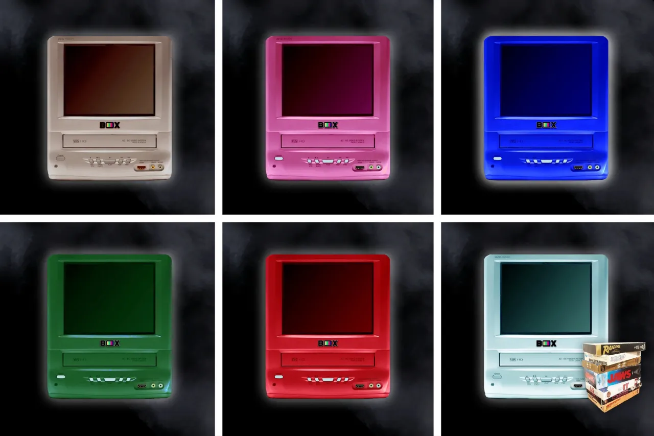 Retro konsole i VHS podłączone do TV