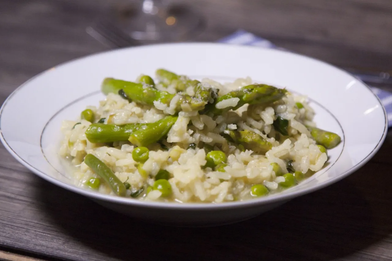 gotowe risotto na talerzu