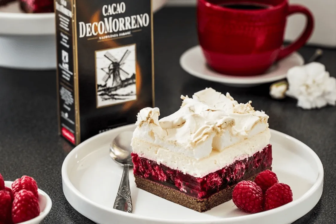 Malinowa Chmurka na kruchym spodzie przekrój