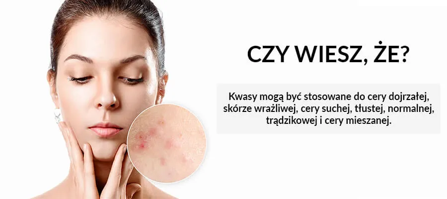 typy cery przeciwwskazania kwasy AHA BHA