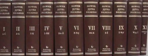 11 tomów Słownik języka polskiego Witolda Doroszewskiego