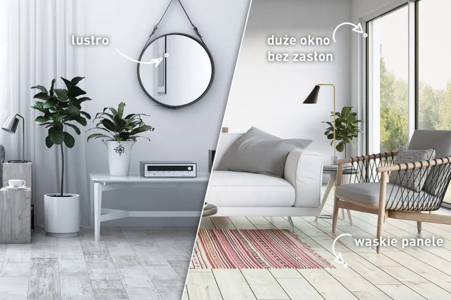 Optyczne poszerzenie pokoju panelami