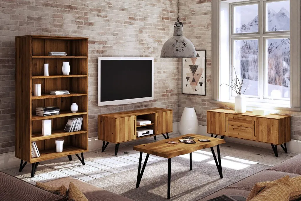 Dębowe meble w stylu skandynawskim, industrialnym i klasycznym z r&oacute;żnymi podłogami