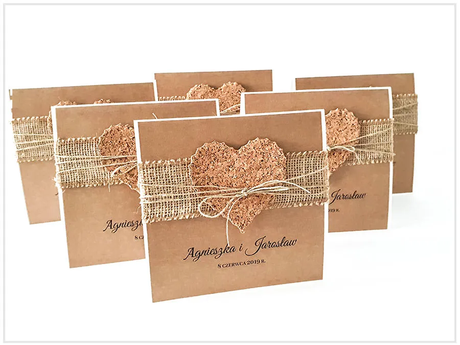 ręcznie robione zaproszenia ślubne