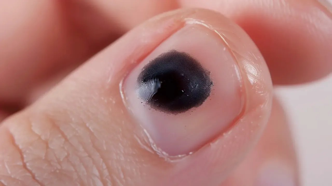 Niepokojąca zmiana na paznokciu