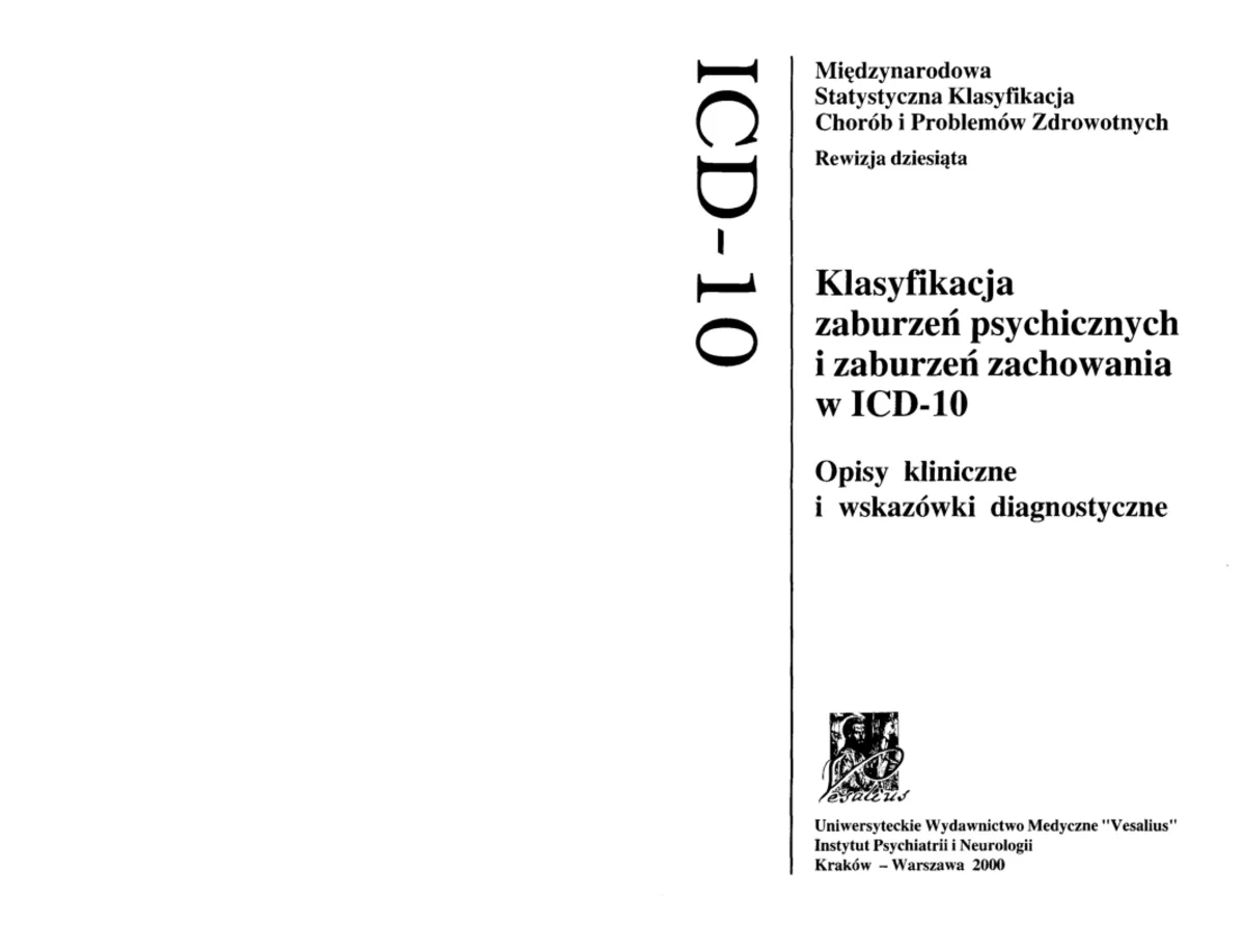 Księgi klasyfikacji medycznych ICD i DSM leżące na stole, symbolizujące autorytet i naukowe podejście