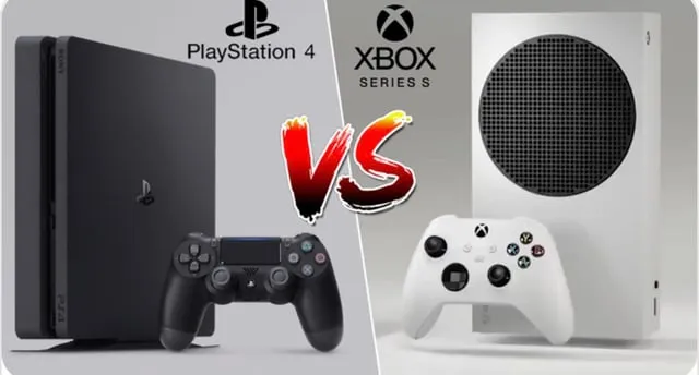 Xbox Series S vs PS4 physical comparison