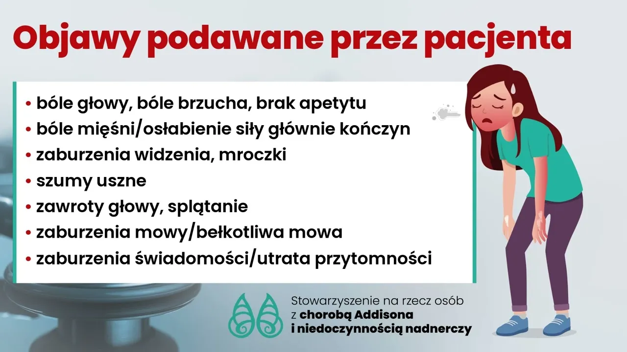 przełom nadnerczowy objawy infografika