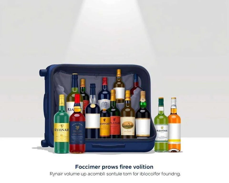 różne butelki alkoholu limity lotnicze