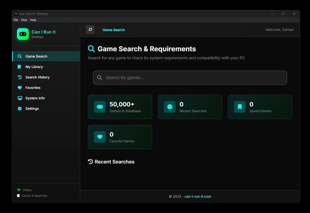Wymagania sprzętowe gry Can You RUN It