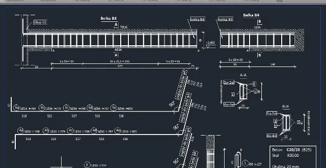 schemat prawidłowego zakładu zbrojenia prętów