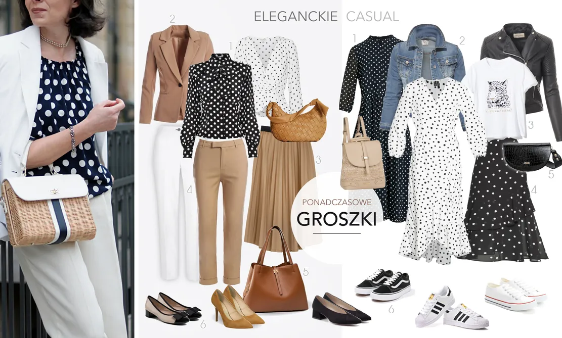 koszula w grochy stylizacje casual