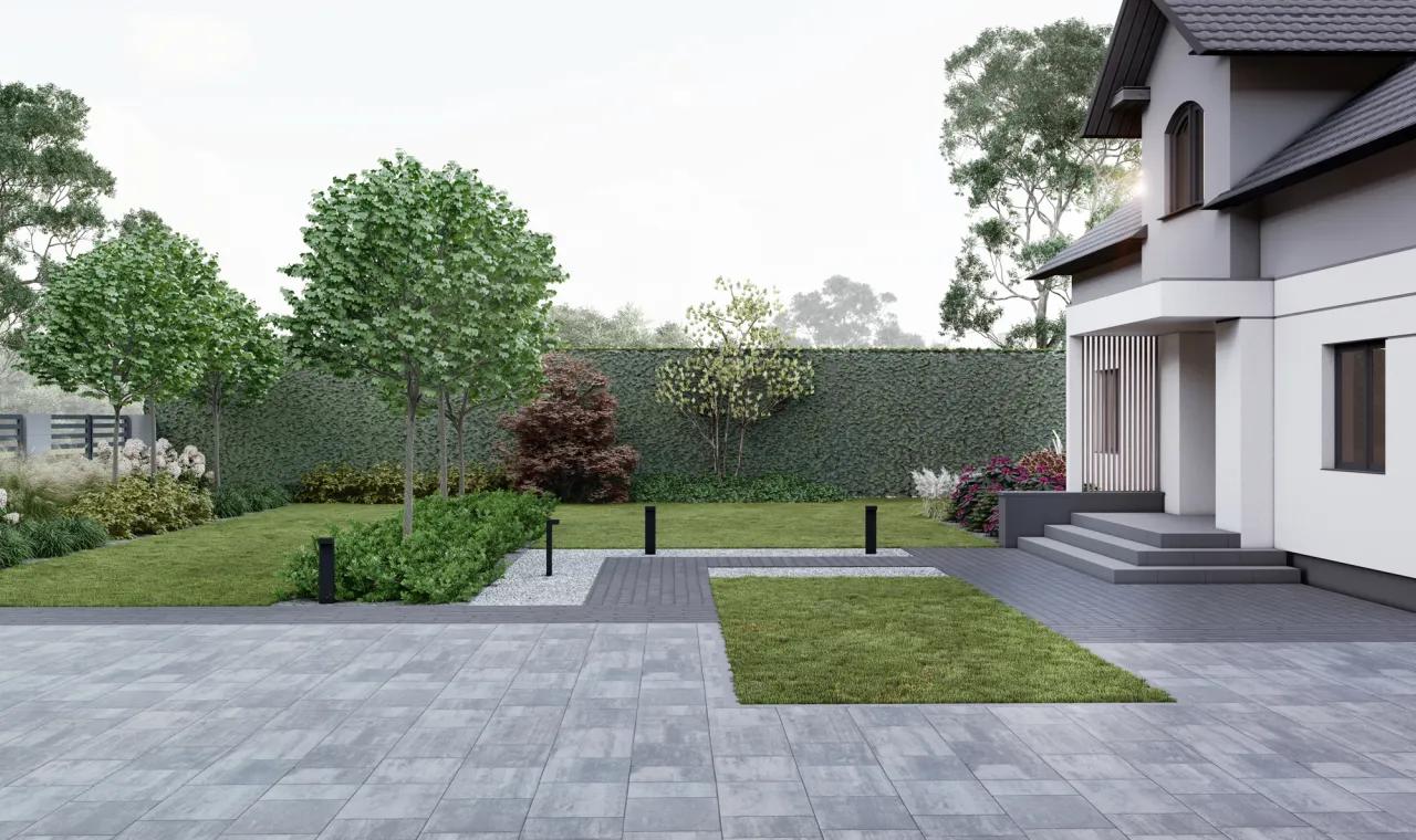 wizualizacja podjazdu wymiary