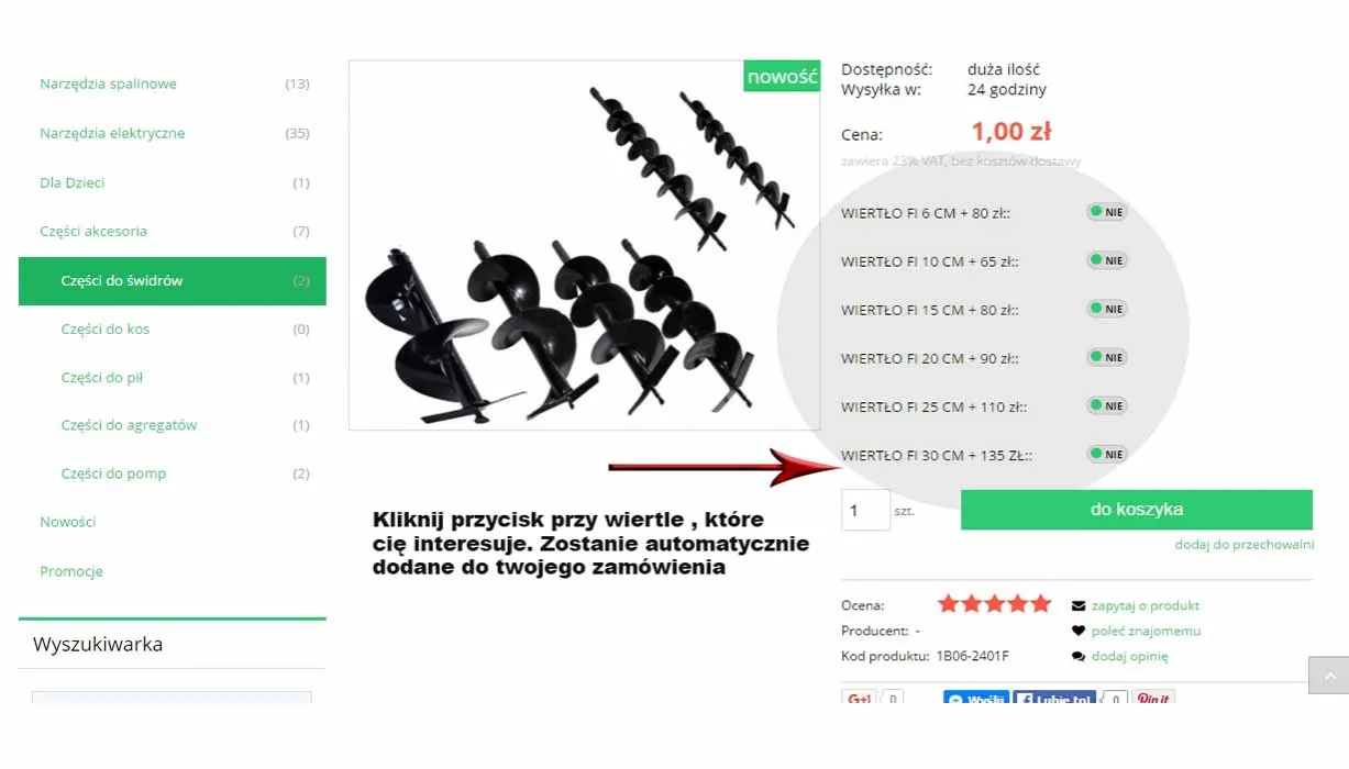 ranking wiertnic spalinowych tabela