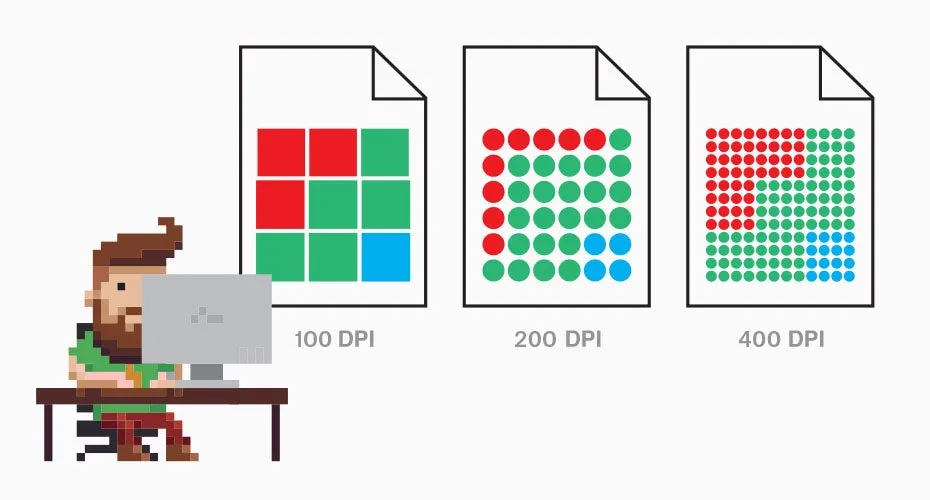 DPI vs PPI comparison diagram