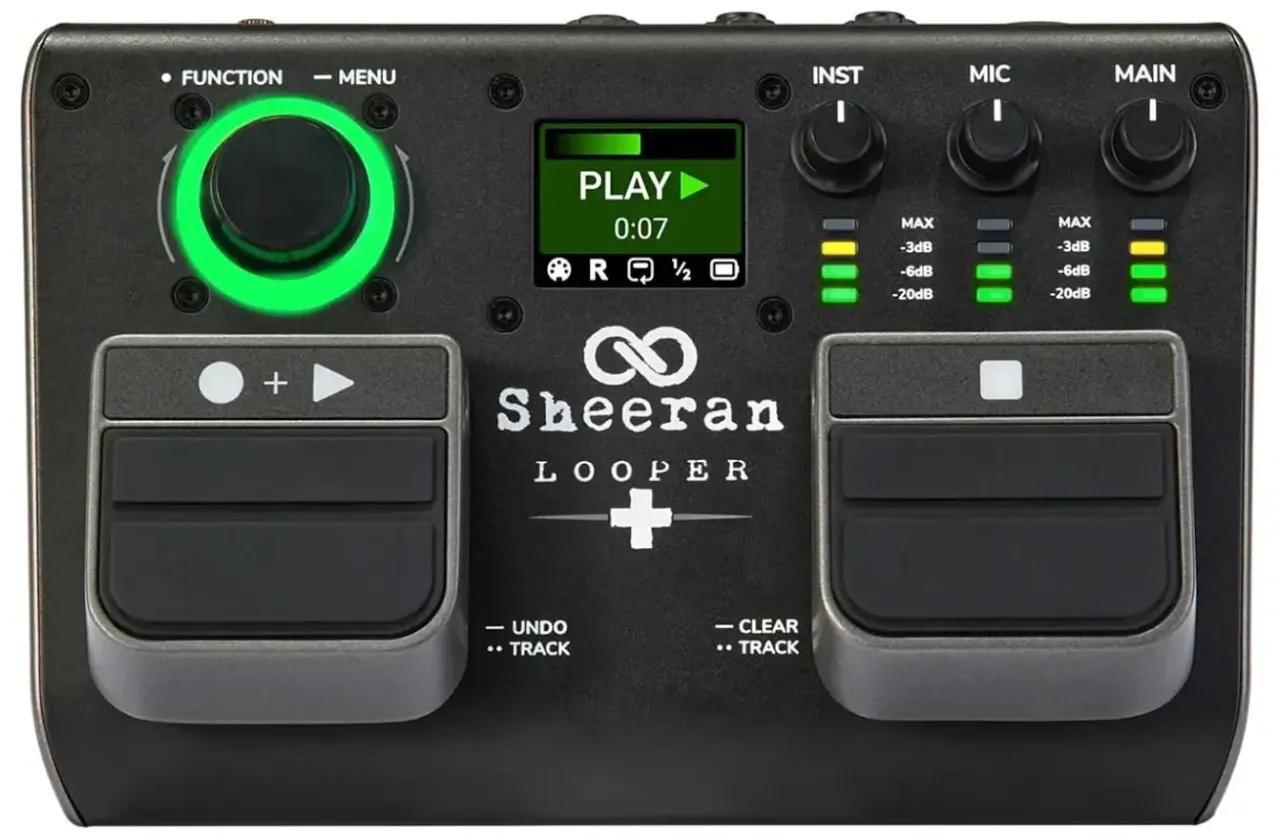 Na czym gra Ed Sheeran? Na looperze z jego nazwiskiem, z przyciskami do nagrywania i odtwarzania.