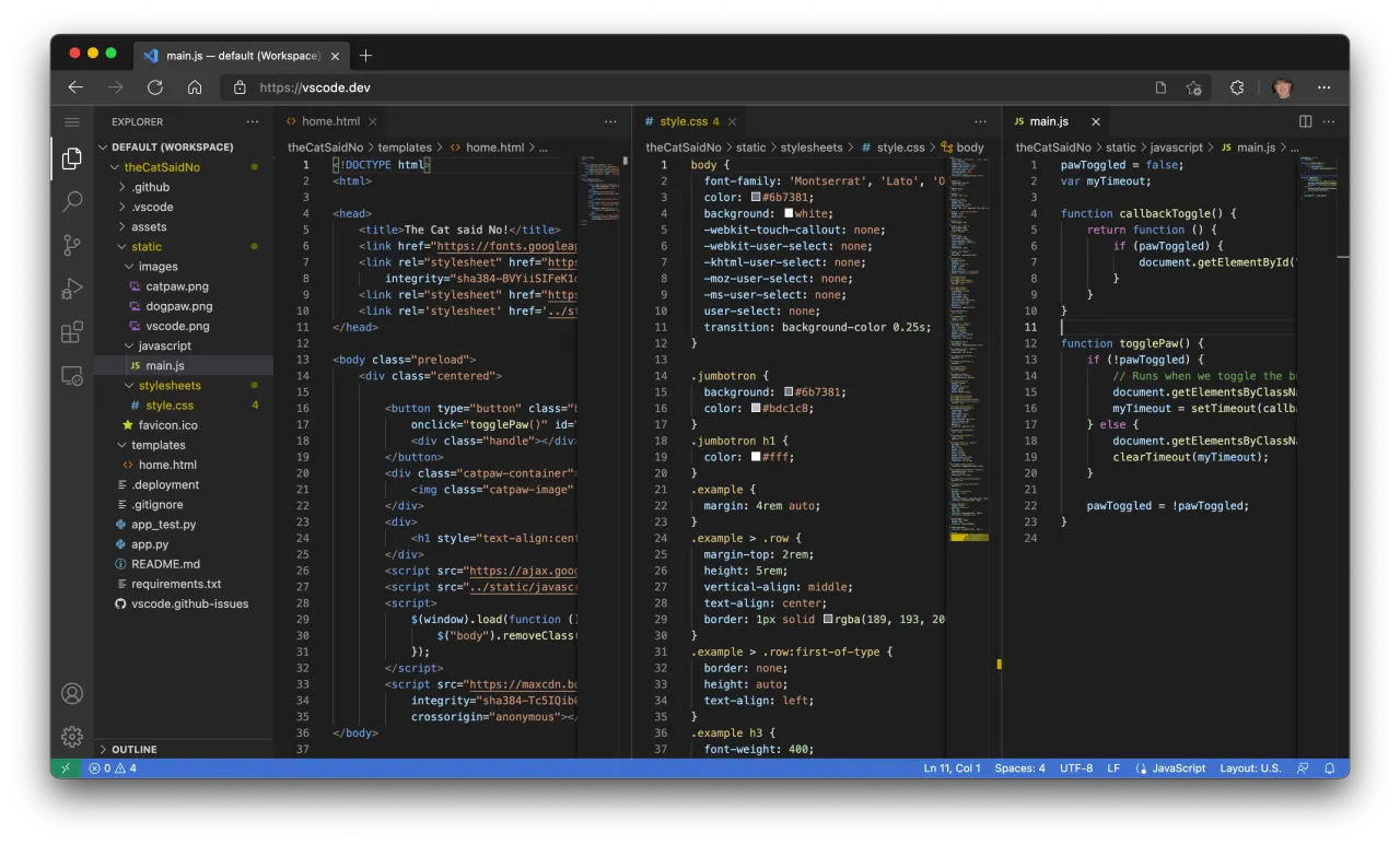 Visual Studio Code edytor kodu, przeglądarka internetowa