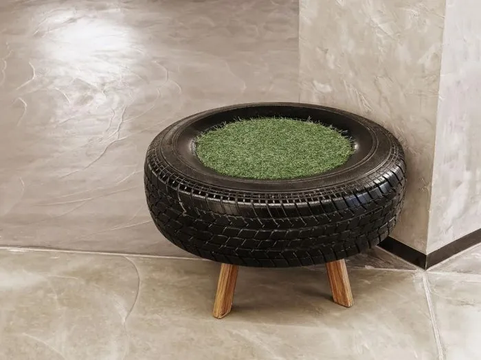 stolik kawowy z opony DIY