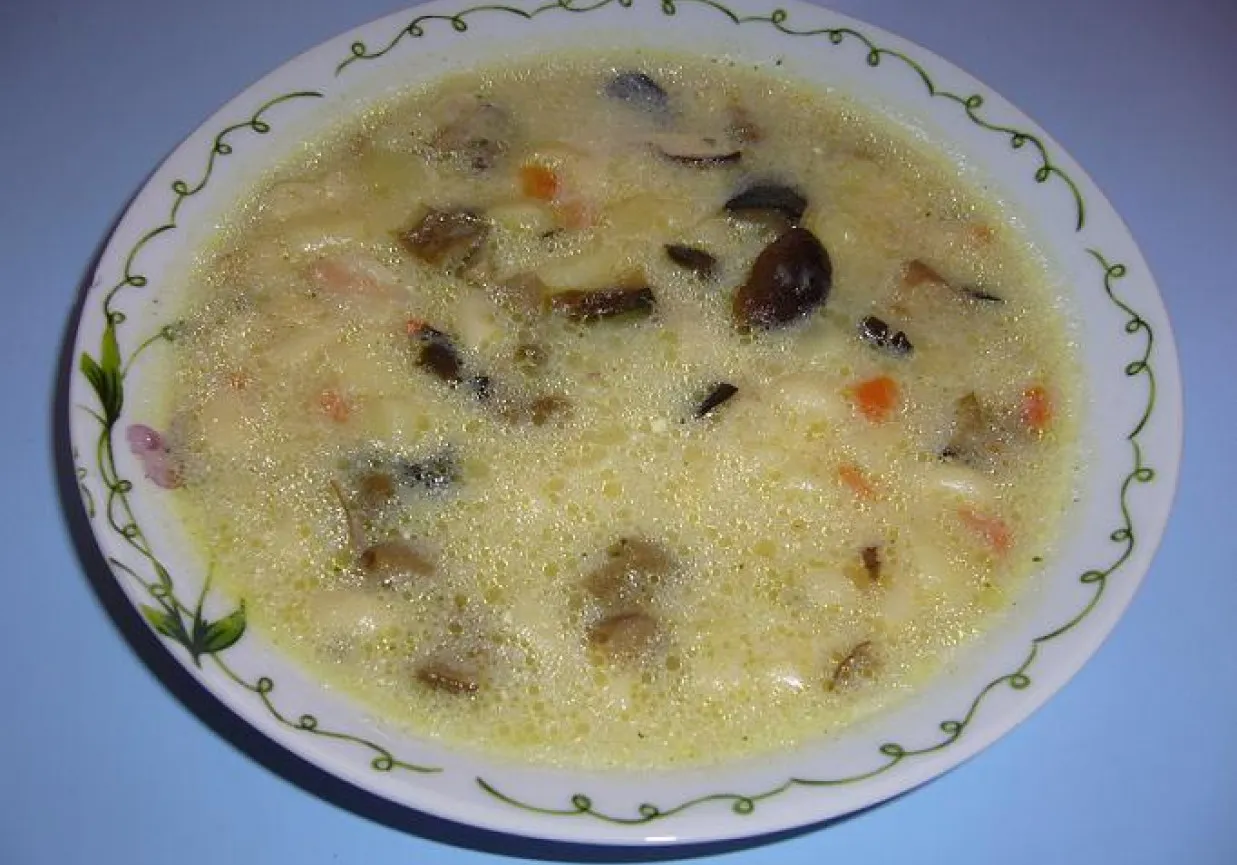 zupa grzybowa z makaronem i ziemniakami