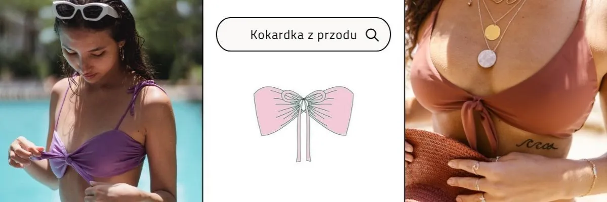 różne sposoby wiązania góry stroju kąpielowego
