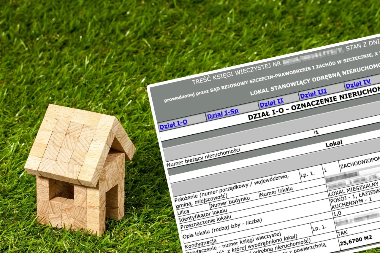 Przykład księgi wieczystej nieruchomości