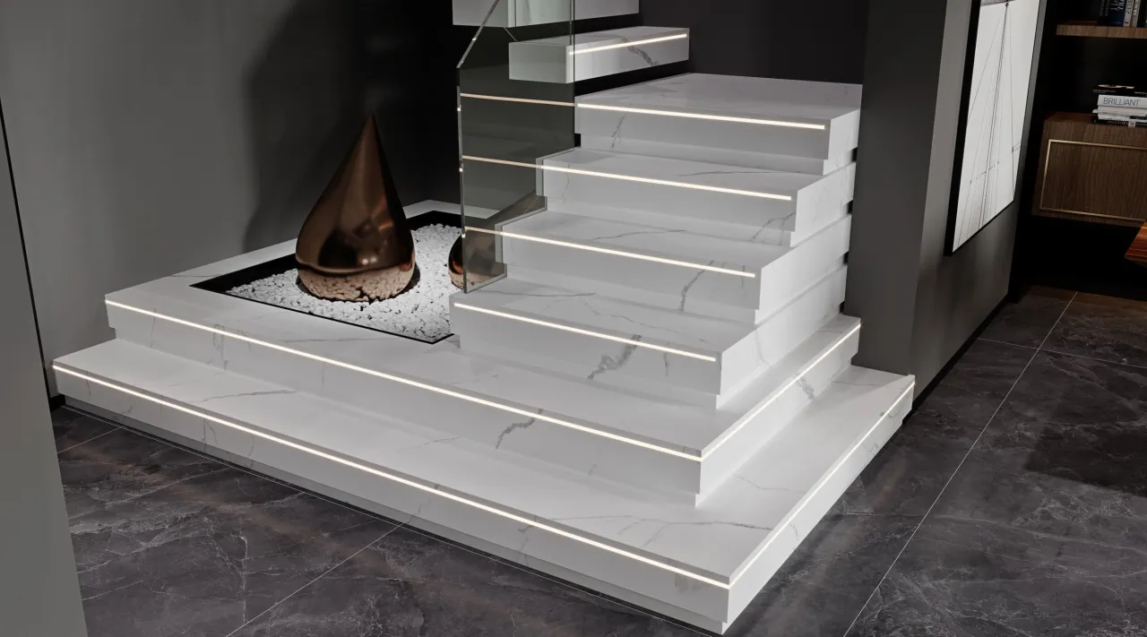 schody granitowe marmurowe konglomerat aranżacje