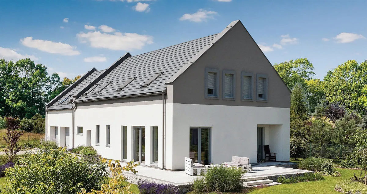 Prosta bryła domu dwuspadowy dach