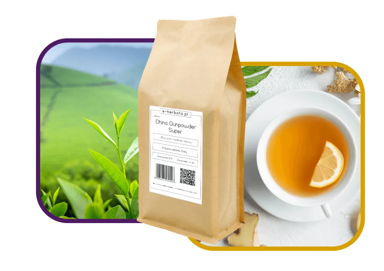 r&oacute;żne gatunki zielonej herbaty liściastej, japońska sencha, chiński gunpowder