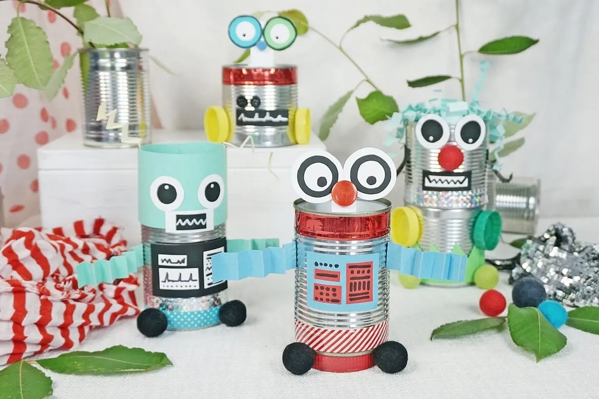 robot z kartonu po mleku DIY dla dzieci