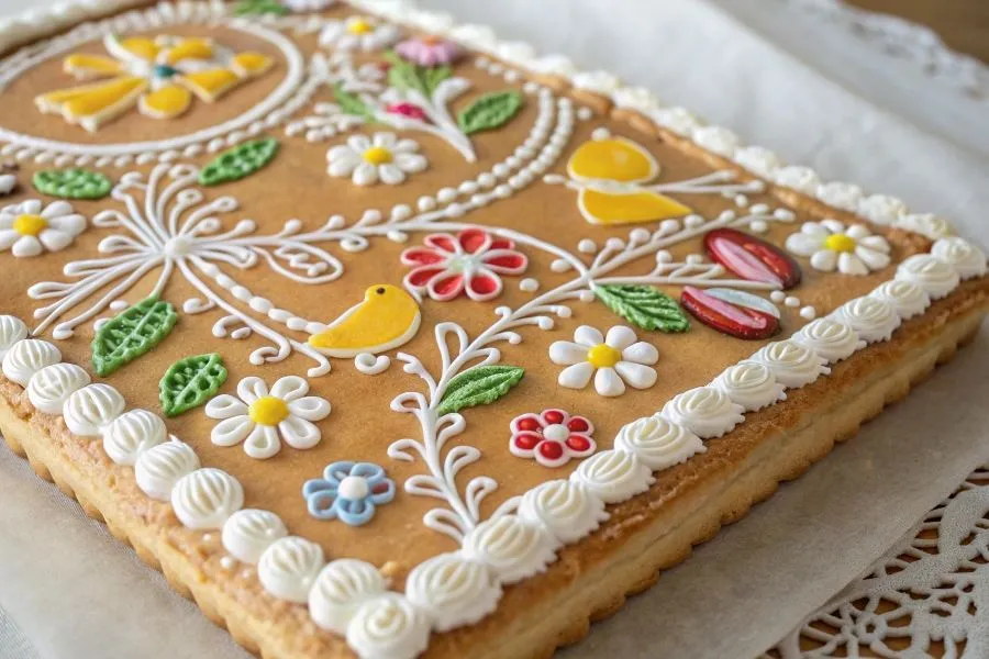 dekoracje ciast wielkanocnych kwiaty jadalne lukier