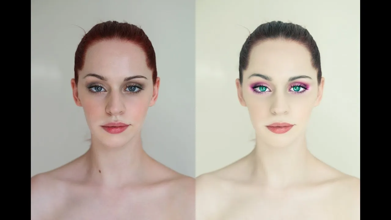 Retusz portretu w Photoshopie przed i po