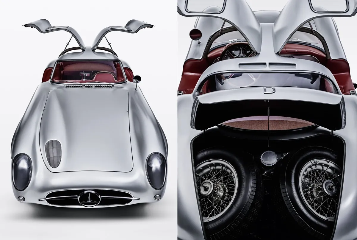 Mercedes 300 SLR Uhlenhaut Coupé z otwartymi drzwiami
