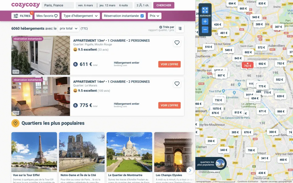 por&oacute;wnywarka nocleg&oacute;w interfejs