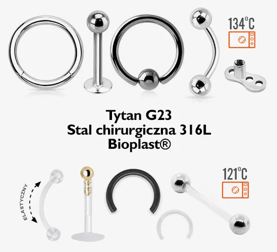 tytan g23 vs stal chirurgiczna bioplast kolczyki