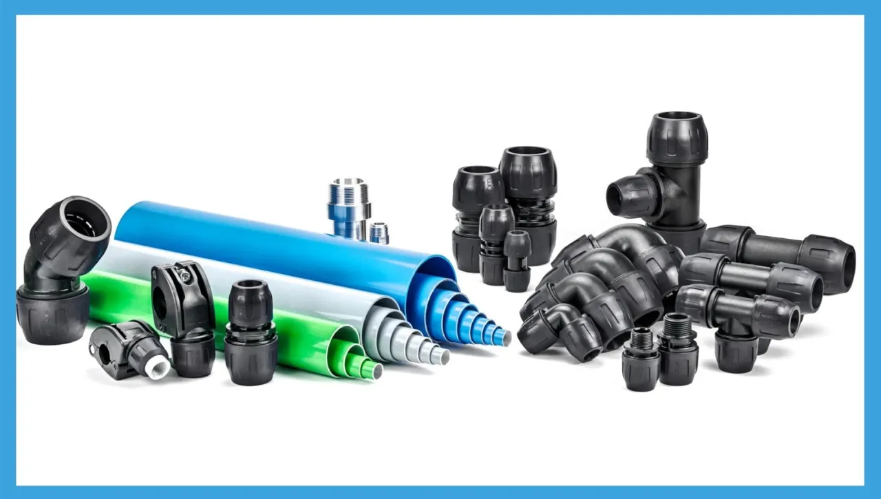 różne materiały rur instalacji sprężonego powietrza