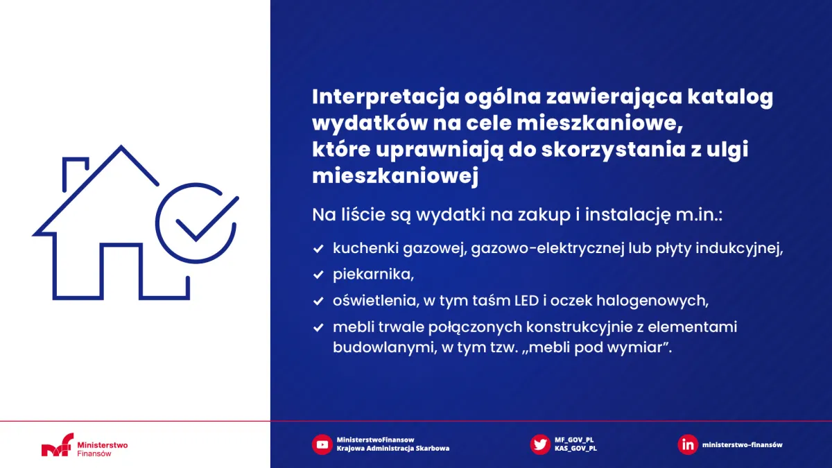 Ulga mieszkaniowa wydatki na cele mieszkaniowe