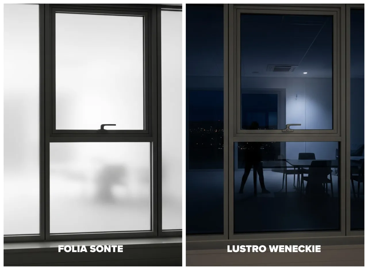 folia lustro weneckie w dzień i w nocy por&oacute;wnanie