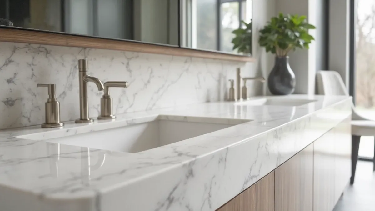 Nowoczesne wzory blatów łazienkowych 2025