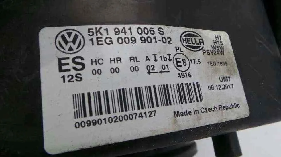 numéro OEM sur une pièce détachée automobile