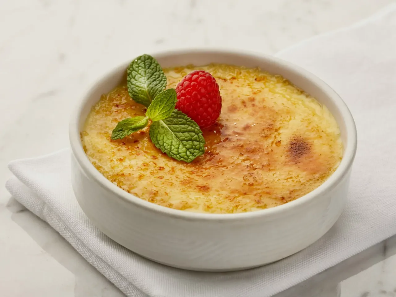 cr&egrave;me br&ucirc;l&eacute;e z piekarnika grill