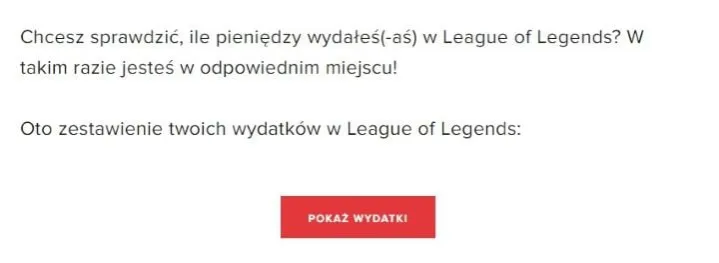 League of Legends wydatki portfel