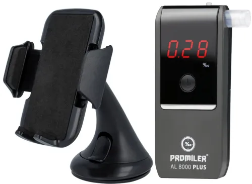 Alkomat osobisty i tablica z limitami promili w Polsce