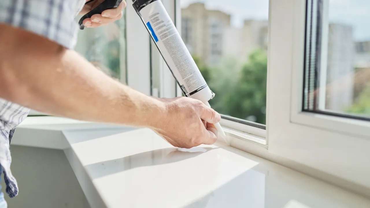 Narzędzia i materiały do montażu parapetu wewnętrznego