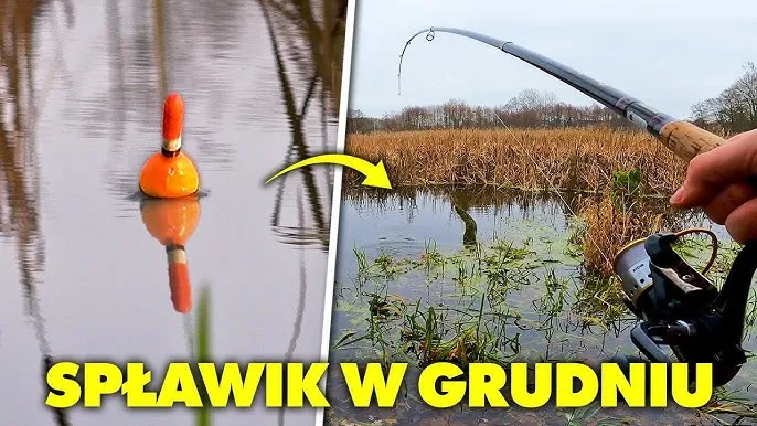 wędkarz łowiący na spławik na jeziorze