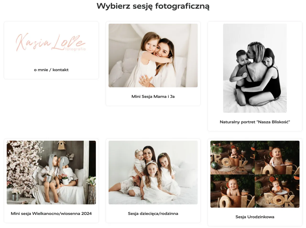 Rodzaje sesji fotograficznych i ich ceny