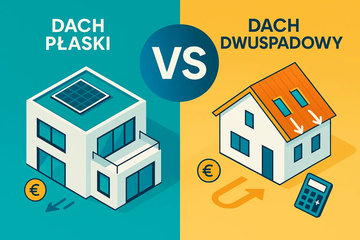 Zdjęcie Dach płaski czy dwuspadowy: co wybrać, aby uniknąć kosztów?