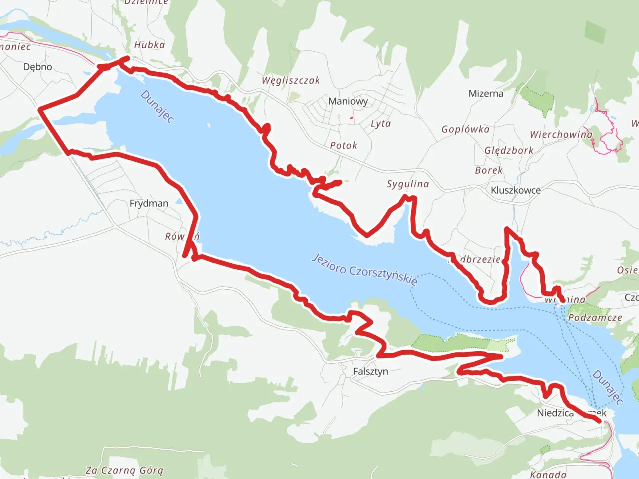 Mapa Velo Dunajec GPX