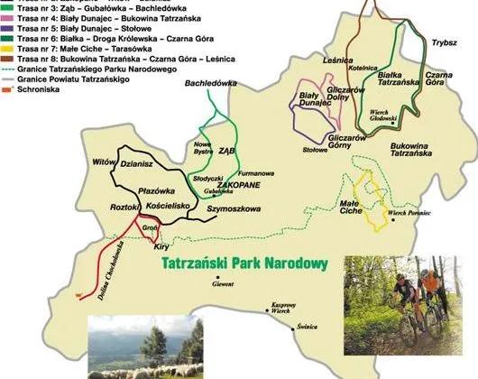 Zakopane szlaki górskie doliny rowery