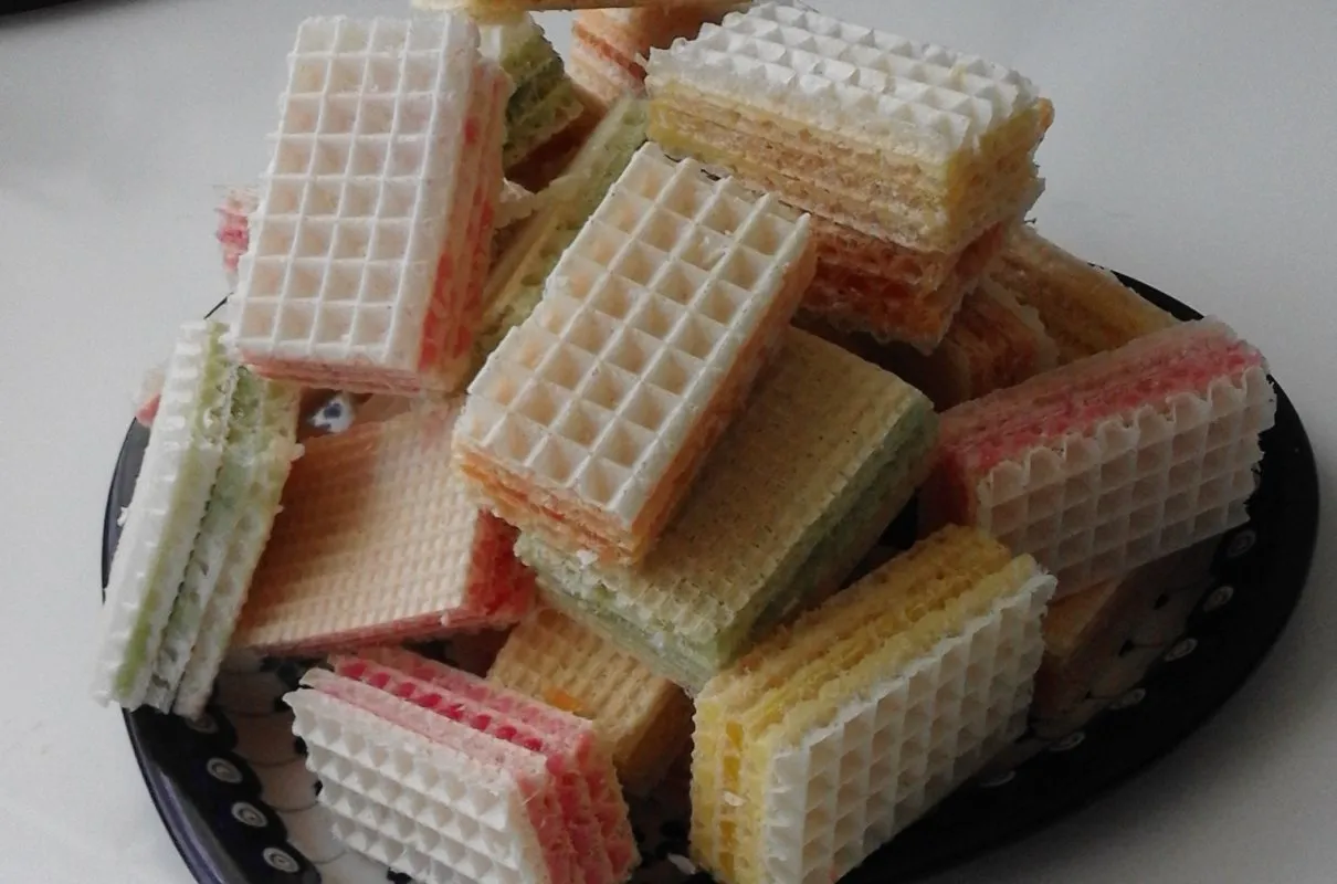 składniki na wafle z galaretką