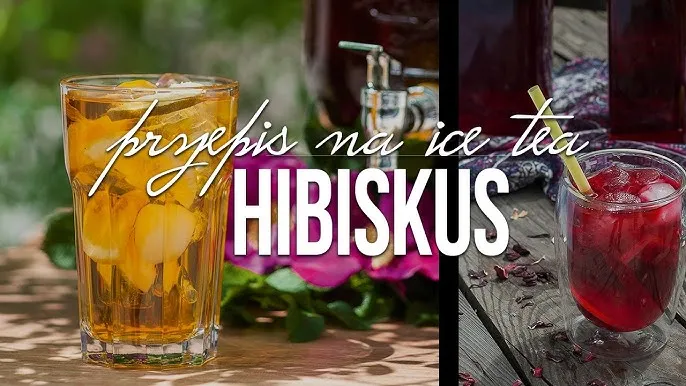 Mrożona herbata z hibiskusa z owocami i lodem